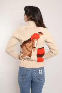 50s Horse Cowichan Sweater