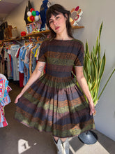 60s Damask Striped Dress