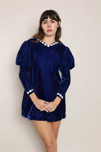 60s Velvet Babydoll Dress