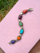 ❤️ 80s Multi Stone Heart Bracelet