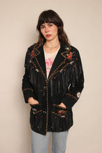 90s Novelty Print Fringe Jacket