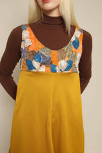 70s Mustard Yellow Mod Mini Dress