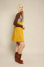 70s Mustard Yellow Mod Mini Dress