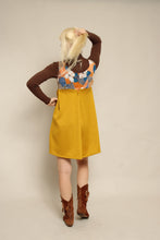 70s Mustard Yellow Mod Mini Dress