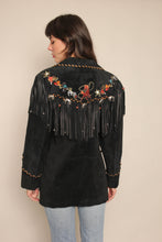 90s Novelty Print Fringe Jacket