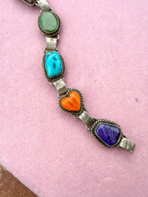 ❤️ 80s Multi Stone Heart Bracelet