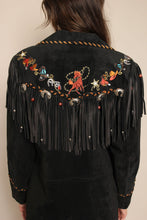 90s Novelty Print Fringe Jacket