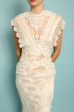 80s Lorrie Kabala Edwardian Dress