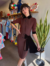 40s Asymmetric Velvet Dress
