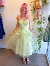 50s Emma Domb Mint Green Party Dress