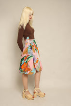 70s Colorful Abstract Wrap Skirt