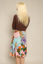 70s Colorful Abstract Wrap Skirt