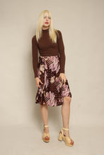 70s Cloud Print Wrap Skirt