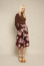 70s Cloud Print Wrap Skirt