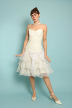 80s Sequined Tiered Chiffon Dress