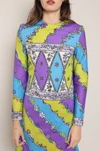 70s Psychedelic Signed Dress