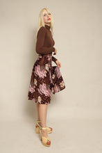 70s Cloud Print Wrap Skirt