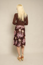 70s Cloud Print Wrap Skirt