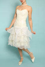 80s Sequined Tiered Chiffon Dress