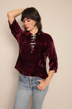 40s Navajo Velvet & Turquoise Blouse