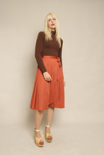 70s Burnt Orange Wrap Skirt