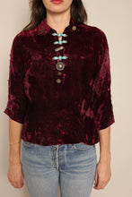 40s Navajo Velvet & Turquoise Blouse