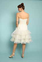 80s Sequined Tiered Chiffon Dress