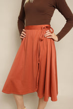70s Burnt Orange Wrap Skirt