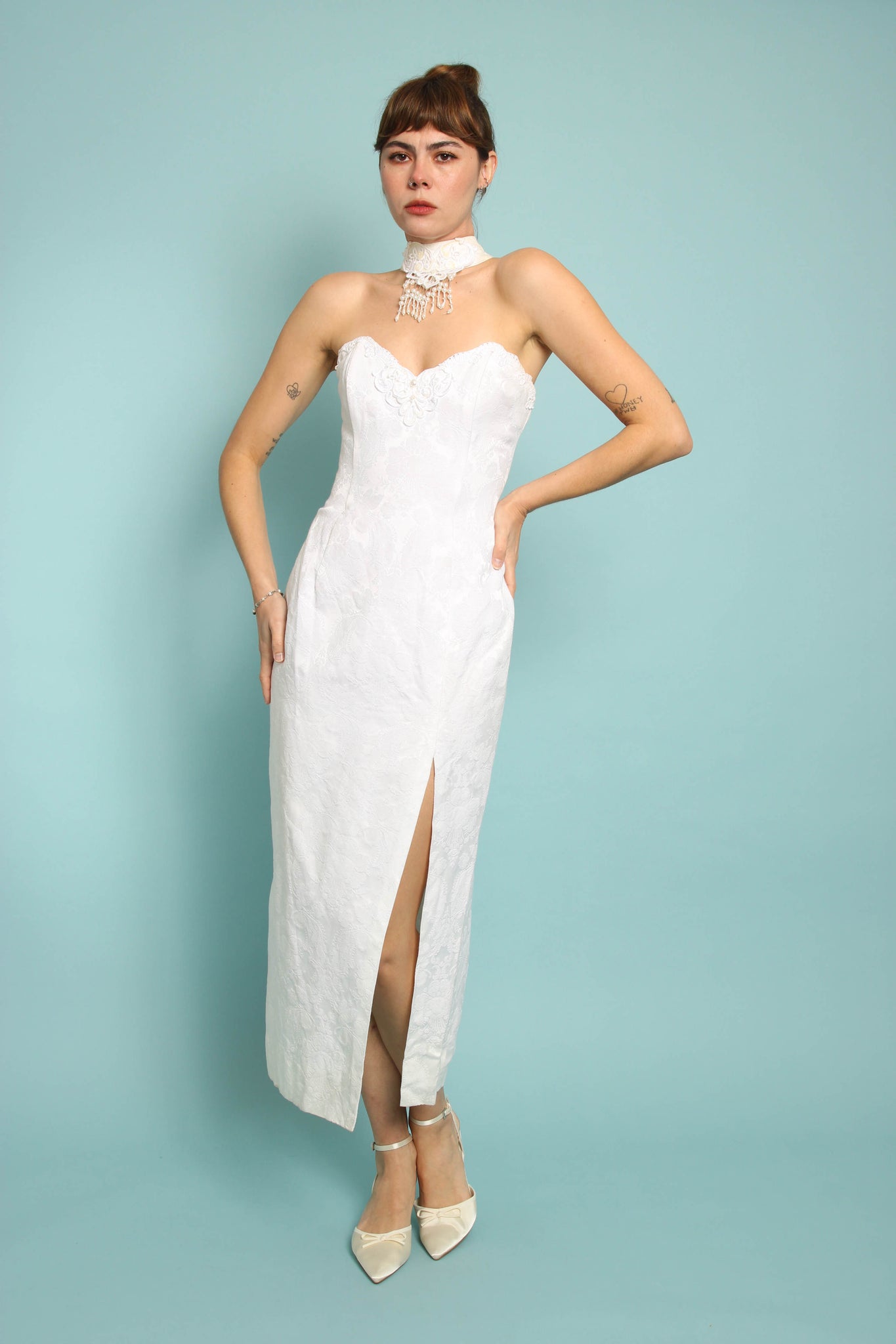 90s Jessica McClintock Choker Dress Luxie Vintage 90s Jessica McClintock Choker Dress Luxie Vintage