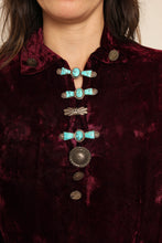 40s Navajo Velvet & Turquoise Blouse