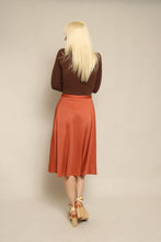70s Burnt Orange Wrap Skirt