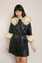 60s Fox Fur Leather Jacket