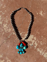 Coral & Turquoise Pendant Necklace