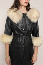 60s Fox Fur Leather Jacket