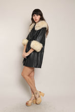 60s Fox Fur Leather Jacket