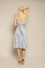 70s Crane Print Wrap Skirt & Shawl Set