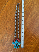 Coral & Turquoise Pendant Necklace