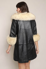 60s Fox Fur Leather Jacket