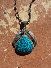 Robert Drozd Pyrite Turquoise Sterling Silver Horse Pendant Necklace