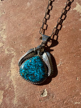 Robert Drozd Pyrite Turquoise Sterling Silver Horse Pendant Necklace