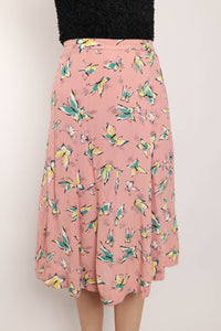 40s Butterfly Rayon Skirt