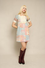70s Whimsy Puff Sleeve Babydoll Mini Dress
