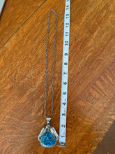 Robert Drozd Pyrite Turquoise Sterling Silver Horse Pendant Necklace