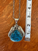 Robert Drozd Pyrite Turquoise Sterling Silver Horse Pendant Necklace