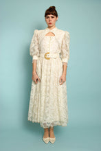 90s Western Lace Dress With Belt