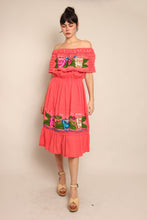 90s Embroidered Peasant Dress