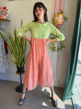 70s Gingham Wide Leg Jumpsuit