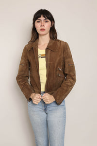 70s Suede Moto Jacket