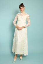 60s Lace Wedding Gown With Cape Train