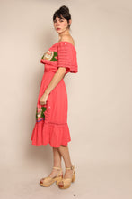 90s Embroidered Peasant Dress